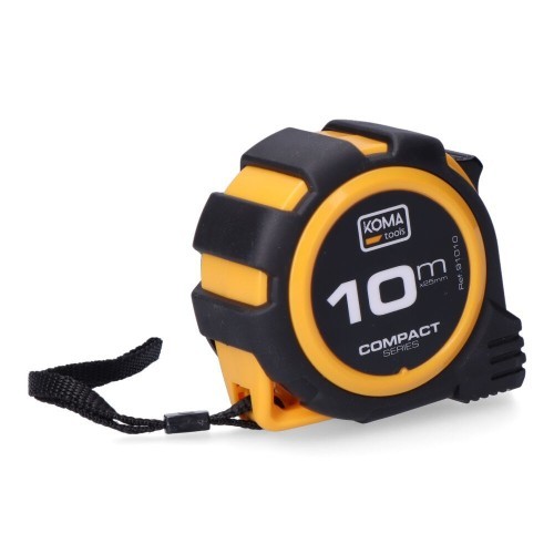 Flexómetro ABS 10mX25mm Antideslizante Amarillo KOMA TOOLS