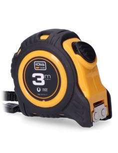 Flexómetro ABS 3mx16mm Gancho Magnético Clip Auto Lock Amarillo KOMA TOOLS