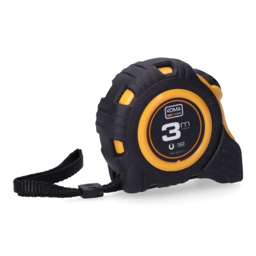 Flexómetro ABS 3mx16mm Gancho Magnético Clip Auto Lock Amarillo KOMA TOOLS