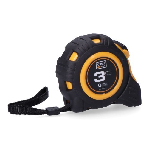 Flexómetro ABS 3mx16mm Gancho Magnético Clip Auto Lock Amarillo KOMA TOOLS