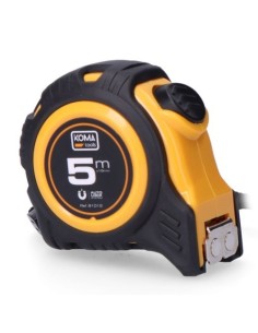 Cinta Métrica ABS 5mx19mm Gancho Magnético Amarilla KOMA TOOLS