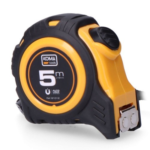 Cinta Métrica ABS 5mx19mm Gancho Magnético Amarilla KOMA TOOLS