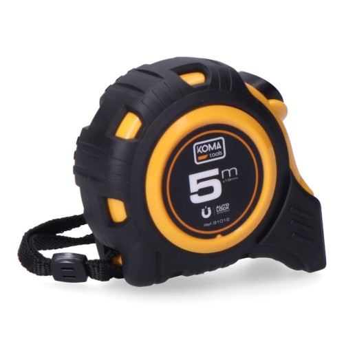Cinta Métrica ABS 5mx19mm Gancho Magnético Amarilla KOMA TOOLS