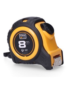 Flexómetro ABS 8mX25mm Gancho Magnético Cinta Amarilla KOMA TOOLS