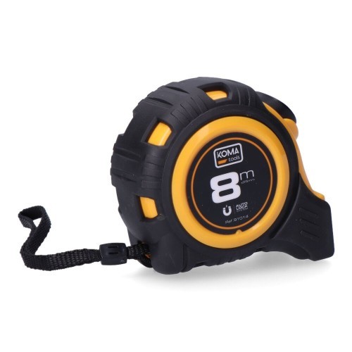 Flexómetro ABS 8mX25mm Gancho Magnético Cinta Amarilla KOMA TOOLS