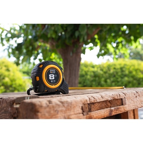 Flexómetro ABS 8mX25mm Gancho Magnético Cinta Amarilla KOMA TOOLS