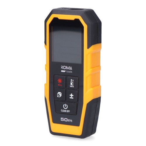 Medidor Láser Digital 50m Precisión±2mm Pantalla Retroiluminada KOMA TOOLS