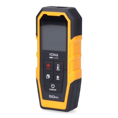 Medidor Láser Digital 50m Precisión±2mm Pantalla Retroiluminada KOMA TOOLS