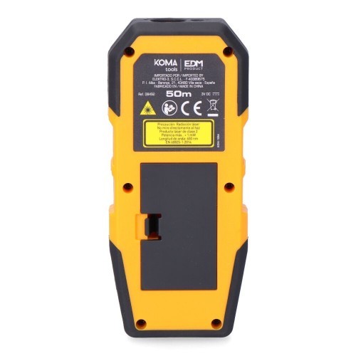 Medidor Láser Digital 50m Precisión±2mm Pantalla Retroiluminada KOMA TOOLS