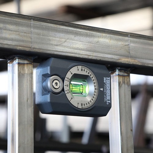 Nivel De Bolsillo Burbuja 360° Imán Neodimio Resistente Toughbuilt