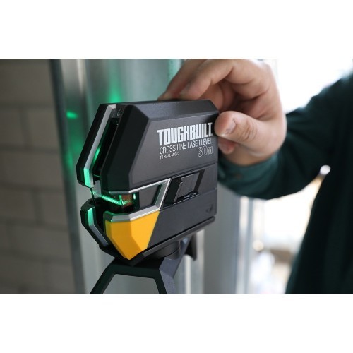 Nivel Láser Cruz 30m Línea Verde IP54 Autonivelación TOUGHBUILT