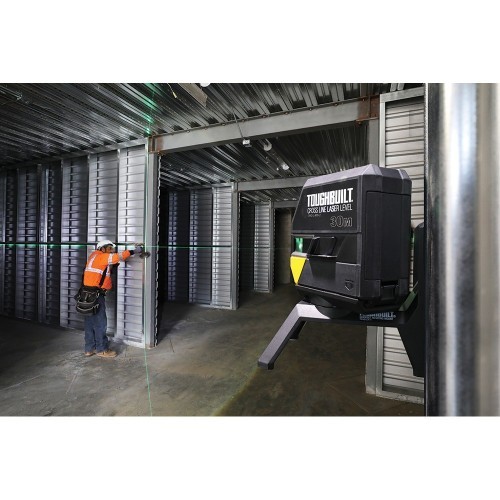 Nivel Láser Cruz 30m Línea Verde IP54 Autonivelación TOUGHBUILT