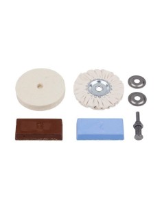 Set Pulido Metales Plástico Mármol Accesorios 4Piezas Wolfcraft