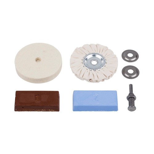 Set Pulido Metales Plástico Mármol Accesorios 4Piezas Wolfcraft
