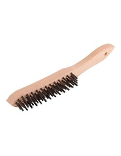 Cepillo Metálico Acero 4Filas MangoMadera 280mm WOLFCRAFT