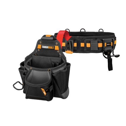 Set Cinturón Portaherramientas Cliptech 3 Piezas Negro Toughbuilt