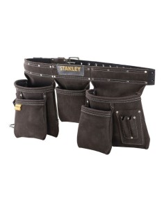 Delantal Herramientas Piel Búfalo Múltiples Bolsillos Marrón Stanley