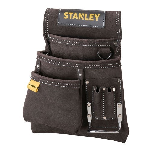 Bolsa Porta Clavos Piel Búfalo Múltiples Bolsillos Soporte Martillo Stanley