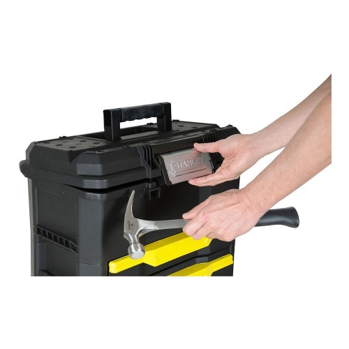 Taller Móvil Modular Cajonera 2 Cajones Contenedor Tapa Abatible STANLEY