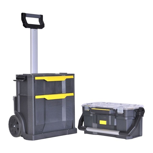 Caja De Herramientas Modular Con Ruedas 2En1 Plástico Negro STANLEY