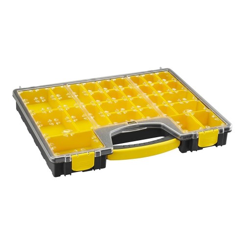 Organizador Plástico Mediano Compartimentos Extraíbles Tapa Transparente STANLEY