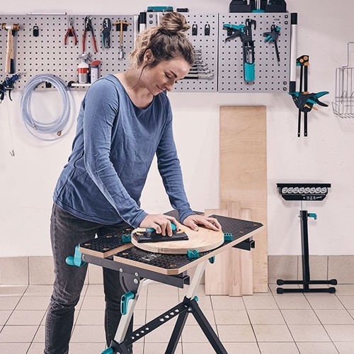 Mesa De Trabajo MDF Altura Ajustable 780-950mm 120kg 650x390mm Wolfcraft