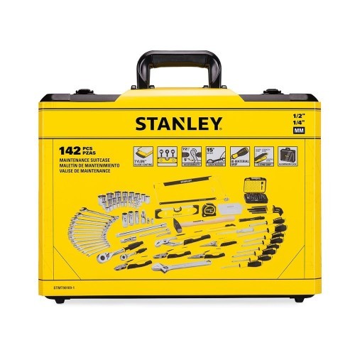 Kit Herramientas Aluminio 142Piezas Maletín Ligero Negro STANLEY