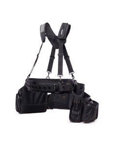 Cinturón Con Tirantes Acolchados 81-121cm 25 Bolsillos Negro Toughbuilt