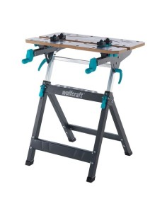 Mesa De Trabajo Metálica Altura Ajustable 725-950mm 125kg Master 750 Ergo Wolfcraft