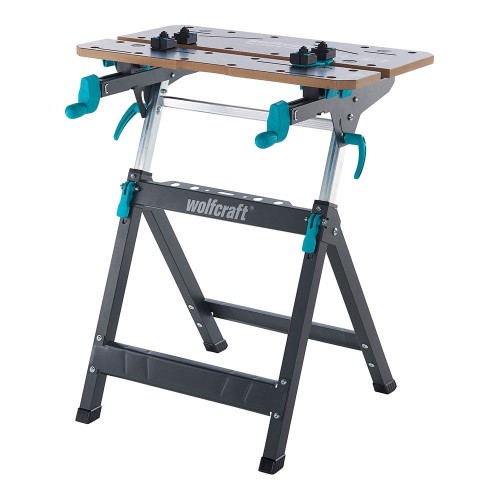 Mesa De Trabajo Metálica Altura Ajustable 725-950mm 125kg Master 750 Ergo Wolfcraft