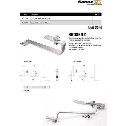 Soporte Salva Teja H125 - 4