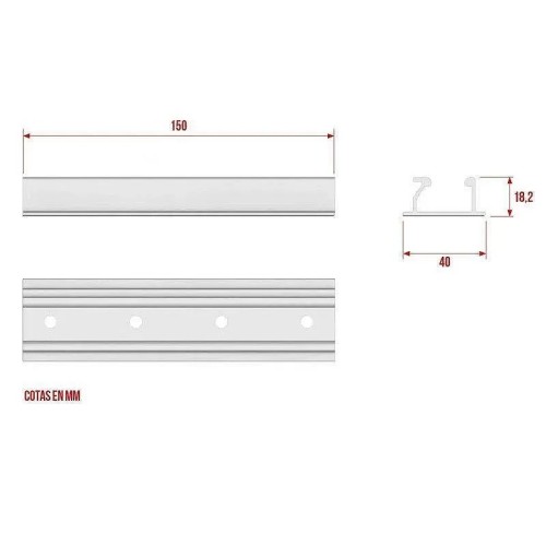 Soporte Chapa Plana L300 H1,82 - 3