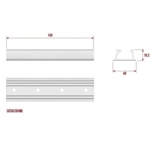 Soporte Chapa Plana L150 H1,82 - 3 Soporte Chapa Plana L150 H1,82 - 3