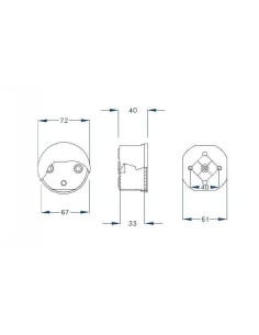 Caja estanca con paredes lisas Ø83x45 IP44 Fenoplastica - 1 2