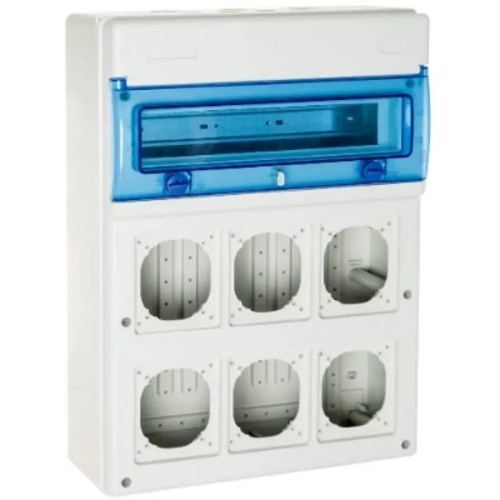 Caja industrial para 16 elementos 6 tomas interblocantes - 1