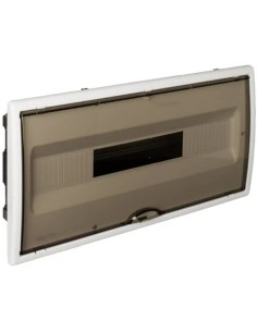 Caja de distribución de empotrar de 22 elementos (blanco y fumé) - 1 2