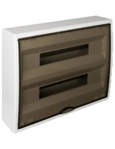 Caja de distribución de superficie para 40 elementos (blanco + fumé) - 1 2
