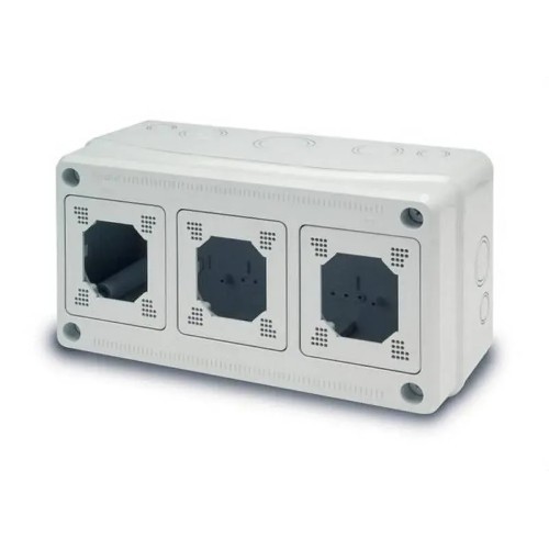 Caja modular  3 mecanismos 175x320x135 enlazable  IP65 - 1