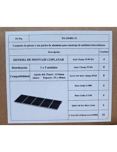 Kit estructura Coplanar 5 Vertical LFeet - 1