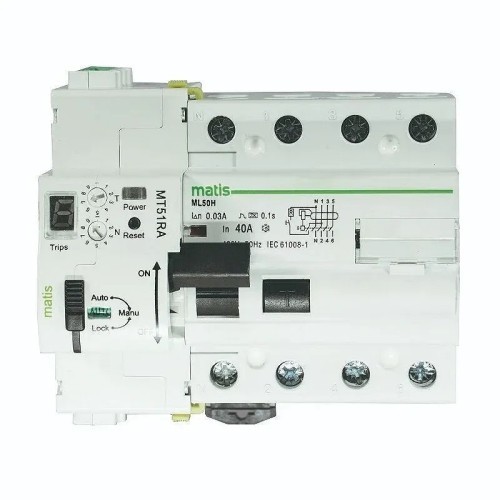 Reconectador automático diferencial programable 9 rearmes 4P 63A 300mA