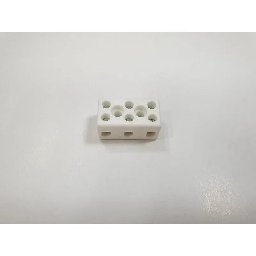 Regleta de conexión de cerámica 3P 15-57A 450V sección del cable 10mm2 - 3 Regleta de conexión de cerámica 3P 15-57A 450V sección del cable 10mm2 - 3