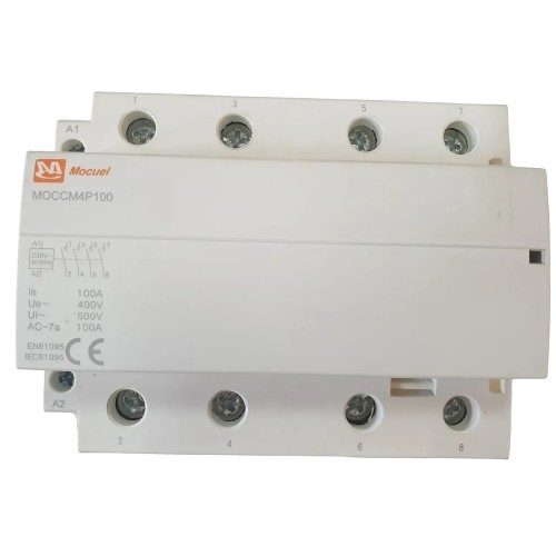 Contactor Modular 4 Polos 100A 6 Módulos Mocuel - 5