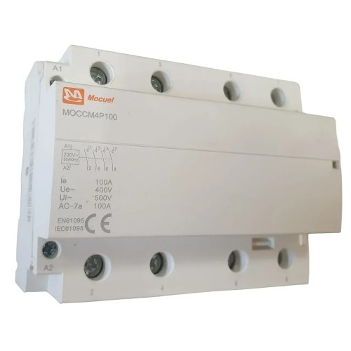 Contactor Modular 4 Polos 100A 6 Módulos Mocuel - 4