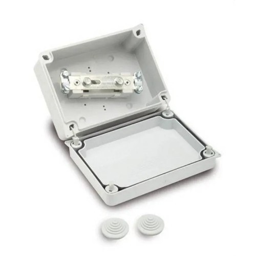 Caja puente neutro 100A no halog. 120x160x72 tapa torn. 1/4 vta. IP55 - 1