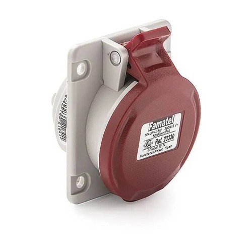 Base empotrar con salida inclinada 10° 3P+N+T 32A 400V IP44 80x95 - 1