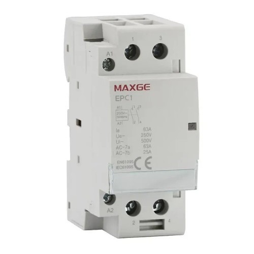 Contactor modular (2 módulos DIN) 2P (2NO) 63A 230VAC - 1