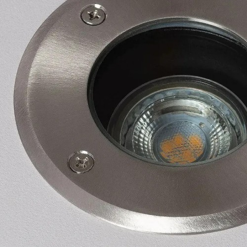 Foco Exterior circular INOX empotrable en suelo para bombillas GU10 - 5 Foco Exterior circular INOX empotrable en suelo para bombillas GU10 - 5