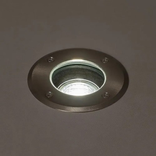 Foco Exterior circular INOX empotrable en suelo para bombillas GU10 - 2 Foco Exterior circular INOX empotrable en suelo para bombillas GU10 - 2