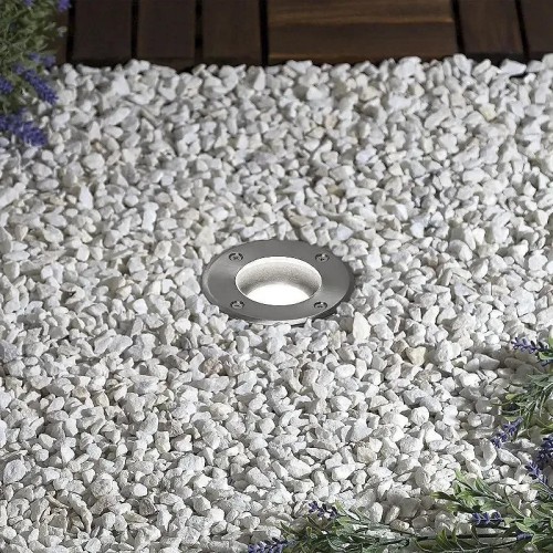 Foco Exterior circular INOX empotrable en suelo para bombillas GU10 - 3 Foco Exterior circular INOX empotrable en suelo para bombillas GU10 - 3