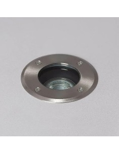 Foco Exterior circular INOX empotrable en suelo para bombillas GU10